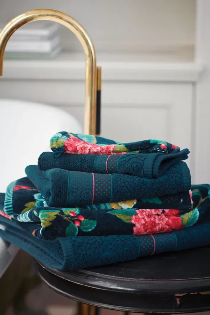 Sale Pip Studio Gastehandtuch Set/3 Soft Zellige Dunkel 30X50 Cm Blau