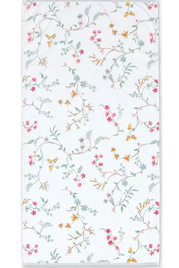Pip Studio Grose Handtuch Les Fleurs 70X140 Cm Weis