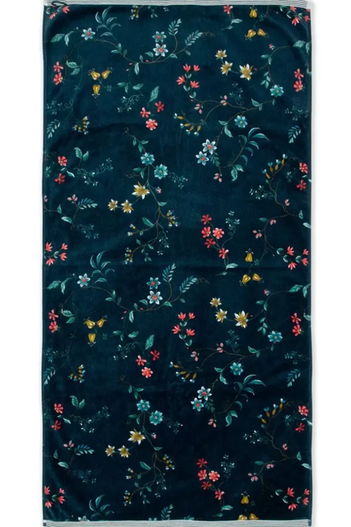 Best Pip Studio Grose Handtuch Les Fleurs Dunkel 70X140 Cm Blau