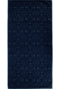 Hot Pip Studio Grose Handtuch Tile De Pip Dunkel 70X140 Cm Blau