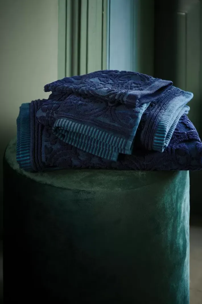 Hot Pip Studio Grose Handtuch Tile De Pip Dunkel 70X140 Cm Blau