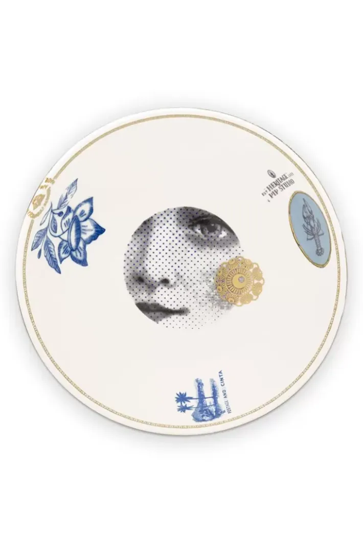 Clearance Pip Studio Heritage Schale Grenze Blau 20 Cm