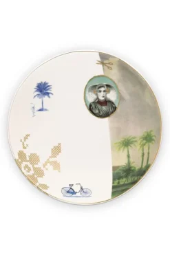 Pip Studio Heritage Suppenteller Palme Weis 18 Cm