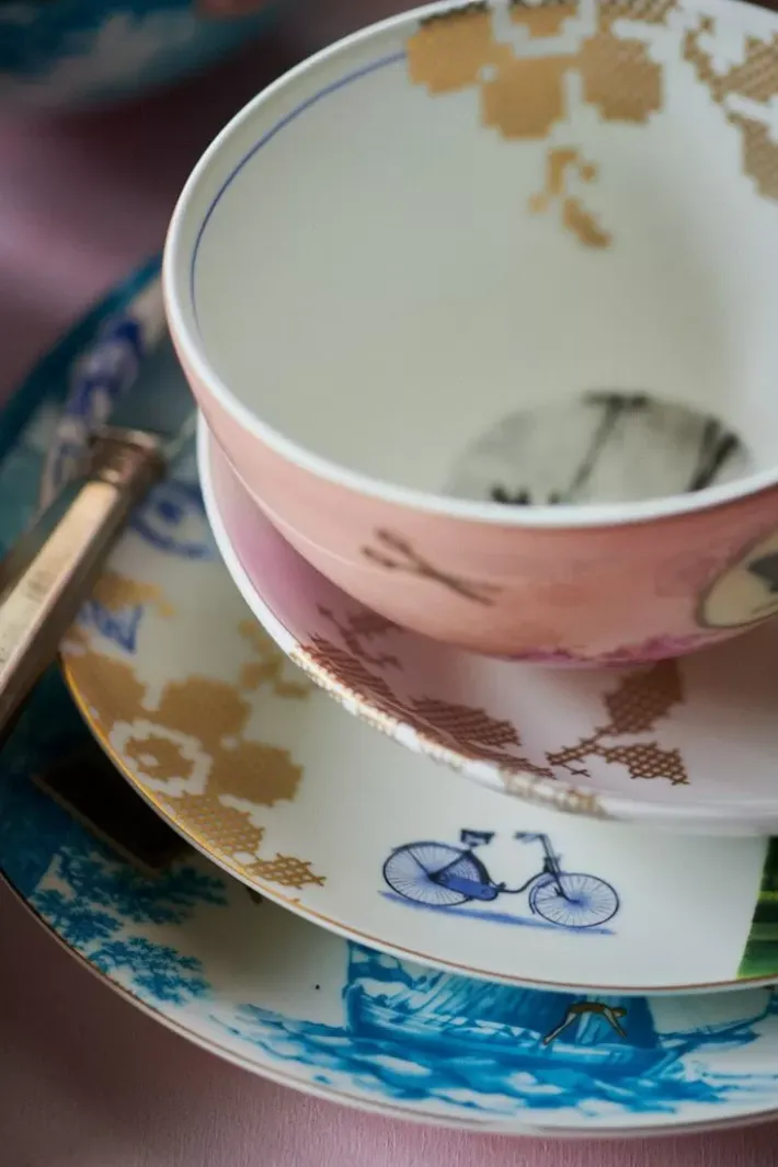 Pip Studio Heritage Suppenteller Palme Weis 18 Cm