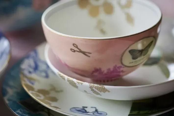 Pip Studio Heritage Suppenteller Palme Weis 18 Cm