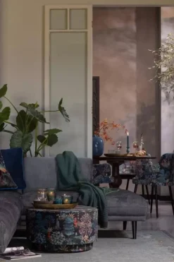 New Pip Studio Hocker Large Pip Garden Dunkelblau