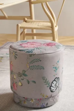 Hot Pip Studio Hocker Medium Fleur Grandeur Khaki