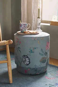 Outlet Pip Studio Hocker Medium Fleur Grandeur Grun