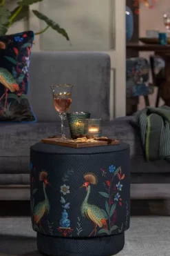 Pip Studio Hocker Medium Flirting Birds Blau