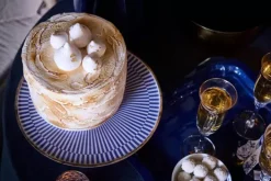 Pip Studio Holzern Servierschale Blau 32 Cm