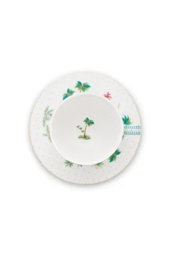 Pip Studio Jolie Cappuccino Tasse & Untertasse Dots Gold