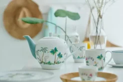 Discount Pip Studio Jolie Set/2 Cappuccino Tasse & Untertasse Dots Gold