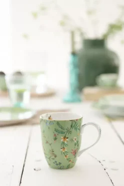 Hot Pip Studio Jolie Set/2 Tassen Gross Blumen Grun