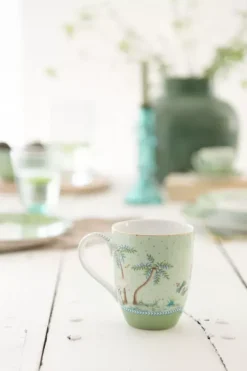 Online Pip Studio Jolie Set/2 Tassen Gross Goldene Punkte Grun