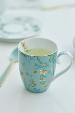 Pip Studio Jolie Set/3 Tee Set Gross Flowers Blau