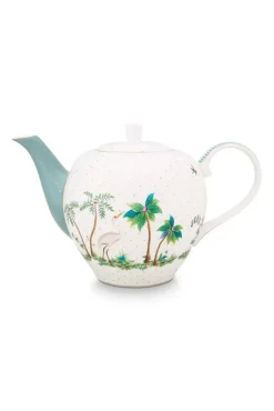 Best Pip Studio Jolie Teekanne Gross Dots Gold Weis