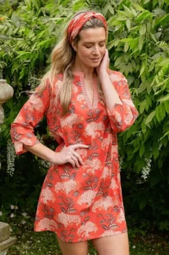 Hot Pip Studio Kleid Flora Firenze Koralle Rot