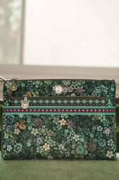 Hot Pip Studio Kosmetiktasche Combi Gross Tutti I Fiori Grun
