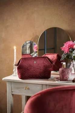 Clearance Pip Studio Kosmetiktasche Extra Gross Samt Quiltey Days Rot