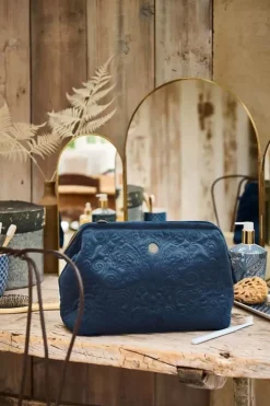 New Pip Studio Kosmetiktasche Extra Gross Samt Quiltey Days Blau