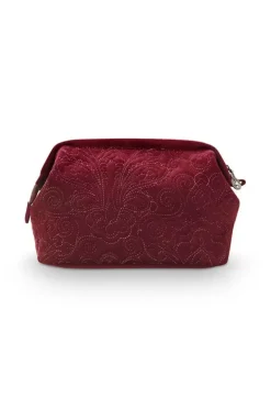Discount Pip Studio Kosmetiktasche Gross Samt Quiltey Days Rot