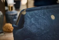 Outlet Pip Studio Kosmetiktasche Gross Samt Quiltey Days Blau
