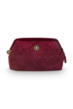 Online Pip Studio Kosmetiktasche Klein Samt Quiltey Days Rot