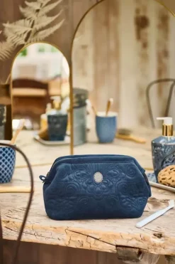 Clearance Pip Studio Kosmetiktasche Klein Samt Quiltey Days Blau