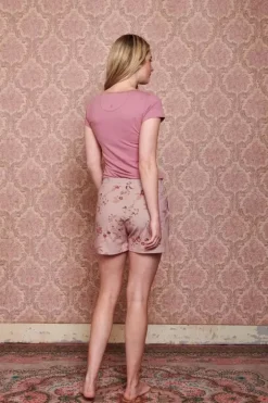 Hot Pip Studio Kurze Hose Kawai Flower Hell Rosa