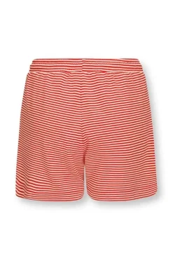 Outlet Pip Studio Kurze Hose Little Sumo Stripe Koralle Rot