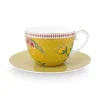 Pip Studio La Majorelle Cappuccino Tasse & Untertasse Gelb