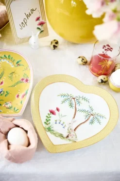 Outlet Pip Studio La Majorelle Set/2 Herz Form Teller Gelb