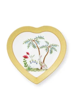 Outlet Pip Studio La Majorelle Set/2 Herz Form Teller Gelb