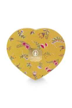 Outlet Pip Studio La Majorelle Set/2 Herz Form Teller Gelb