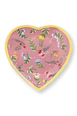 Discount Pip Studio La Majorelle Set/2 Herz Form Teller Rosa