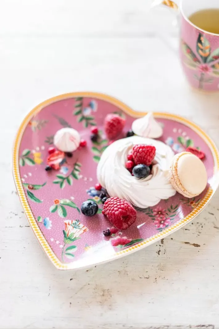Discount Pip Studio La Majorelle Set/2 Herz Form Teller Rosa