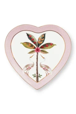 Discount Pip Studio La Majorelle Set/2 Herz Form Teller Rosa