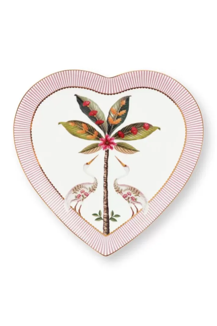 Discount Pip Studio La Majorelle Set/2 Herz Form Teller Rosa