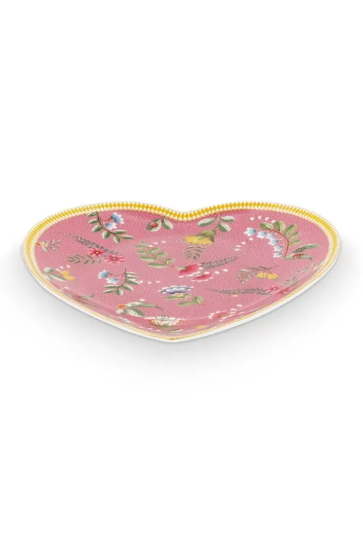 Discount Pip Studio La Majorelle Set/2 Herz Form Teller Rosa