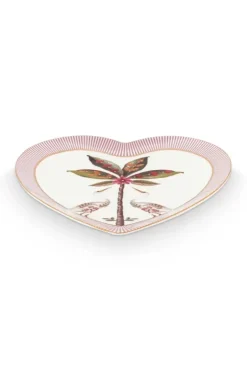 Discount Pip Studio La Majorelle Set/2 Herz Form Teller Rosa