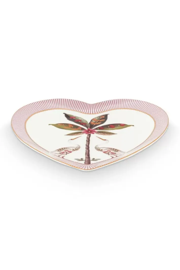 Discount Pip Studio La Majorelle Set/2 Herz Form Teller Rosa