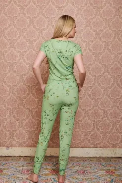 Pip Studio Lange Hose Kawai Flower Hell Grun