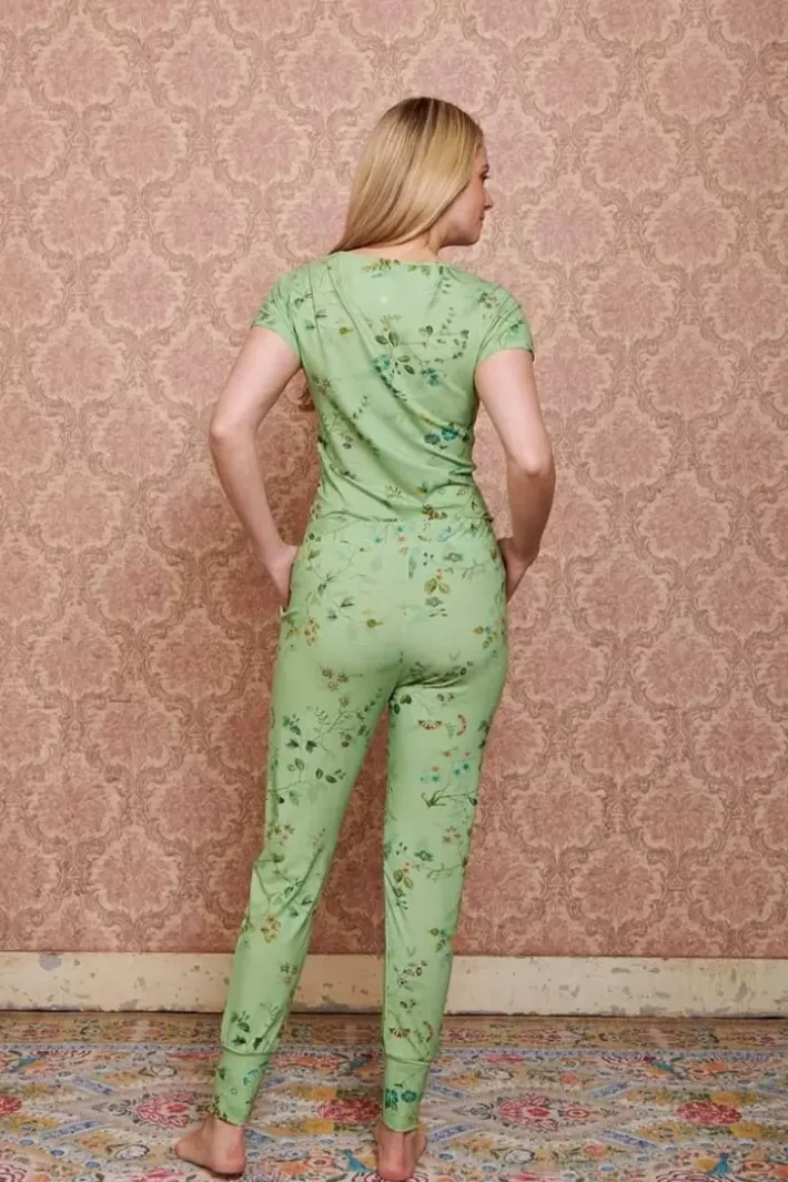 Pip Studio Lange Hose Kawai Flower Hell Grun