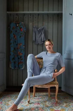 Discount Pip Studio Lange Hose Little Sumo Stripe Kobalt Blau