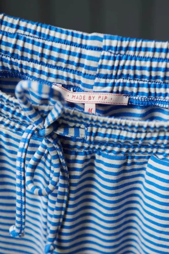 Discount Pip Studio Lange Hose Little Sumo Stripe Kobalt Blau