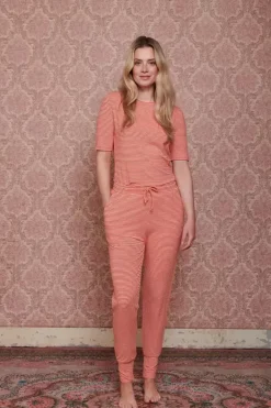 New Pip Studio Lange Hose Little Sumo Stripe Koralle Rot