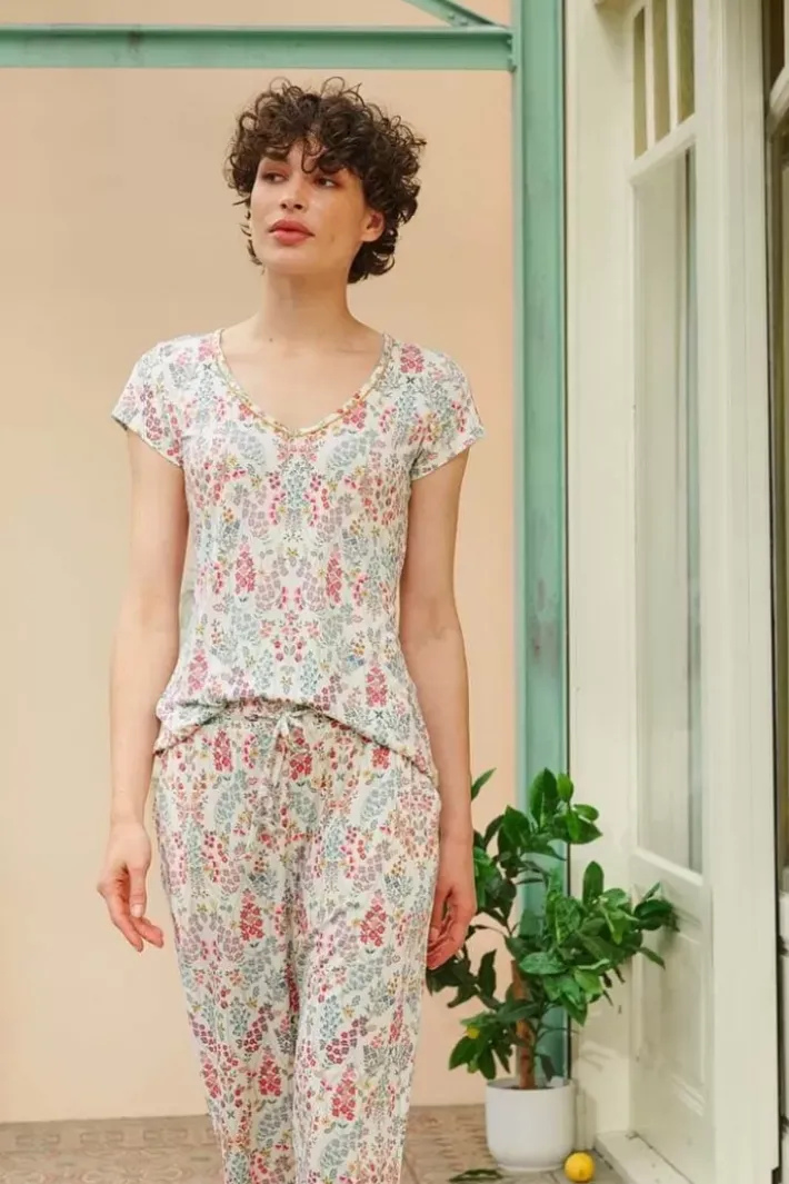 Hot Pip Studio Lange Hose Primavera Weis