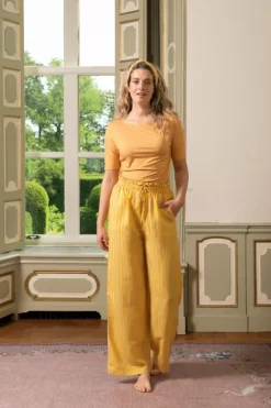 Online Pip Studio Lange Hose Sumo Stripe Gelb