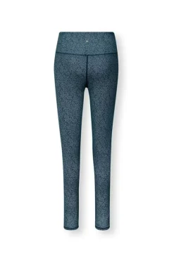 Clearance Pip Studio Lange Sporthose Leafy Dots Blau