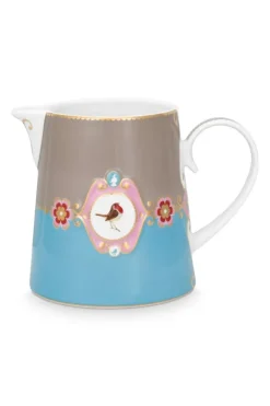 New Pip Studio Love Birds Kanne Gross Blau/Khaki